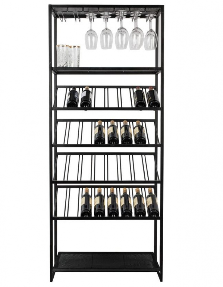 Vinstativ \'Cantor\' - Svart i gruppen Møbler / Hyller og oppbevaring / Skap & sjenker hos Reforma (4200016)