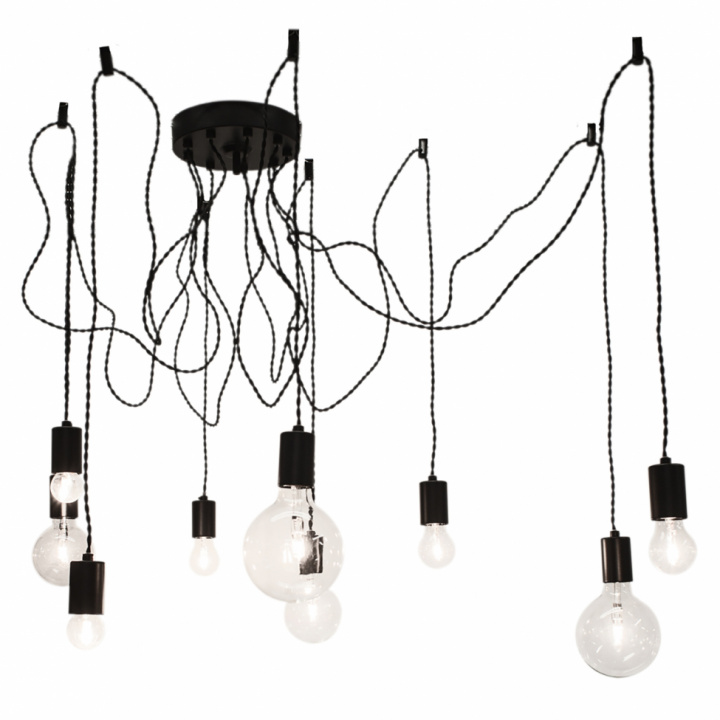 Taklampe 'Spindelon' - Matt svart