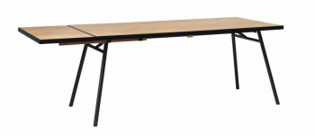 Spisebord \'Almvik\' - Eik/Sort 180x90 cm