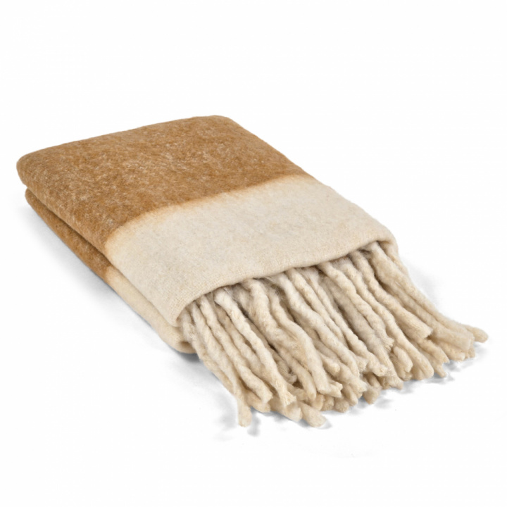 Rutete \'Carrie\' 130x170cm - Gul i gruppen Interiør / Tekstiler / Pledd hos Reforma (4224615676054)