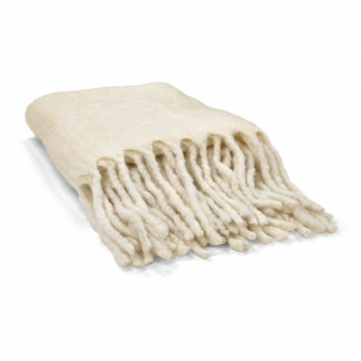 Rutete \'Samantha\' 130x170cm - Hvit i gruppen Interiør / Tekstiler / Pledd hos Reforma (4224615677013)