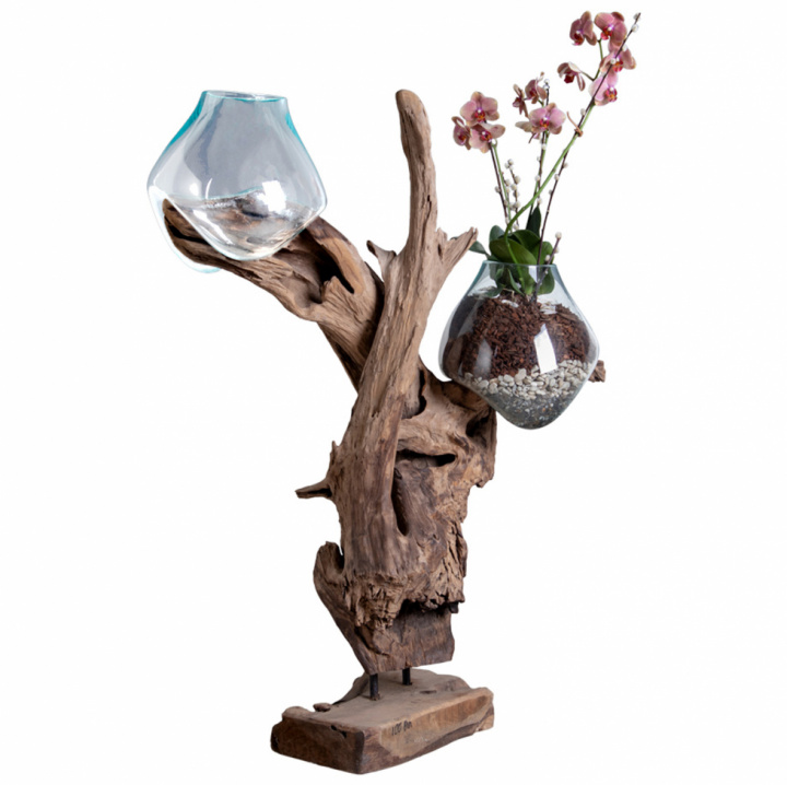 Dekorasjon 'Waterdrop' - Tre / glass 100 cm