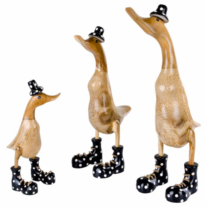 Dekorasjon 'Duck' - Bambus / svart