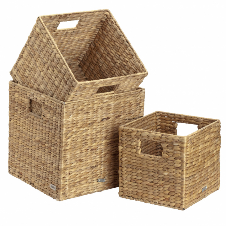Oppbevaringsbokser 'Water Hyacinth' - 3 stk