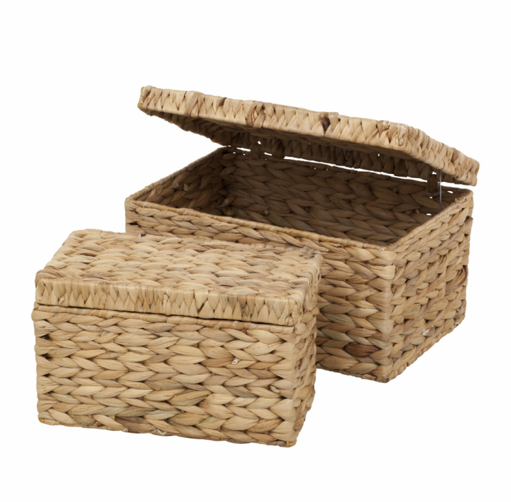 Oppbevaringsbokser med lokk - 2 stk