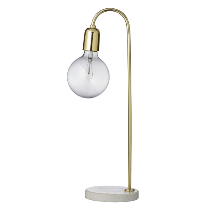 Bordlampe - Marmor og messing - Bloomingville