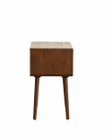 Sidebord \'Sapri\' 45x60cm - Valnøtt/Travertin