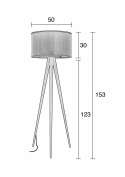Gulvlampe \'Tripod\' - Naturlige/Walnut