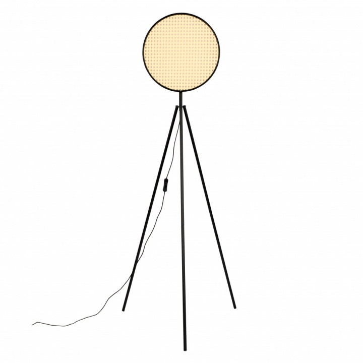 Gulvlampe 'Sien' - Natural / Black