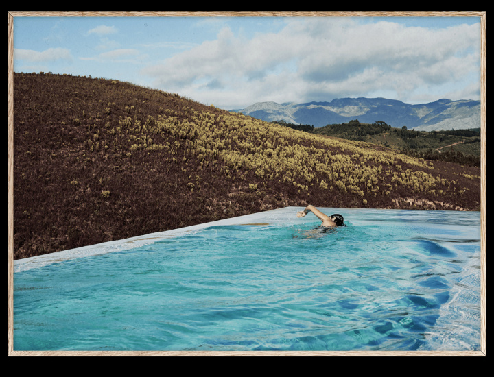 Plakat 'Swim' 70x50 - Blå