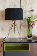 Bordlampe Stativ - Tre og svart