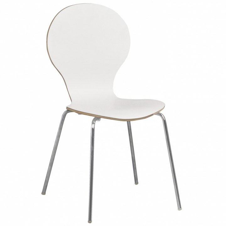 Stol 'Fusion' Hvit / Chrome