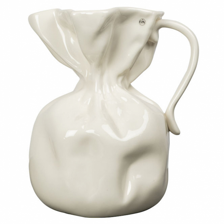 Kanne 'Jug Crumple' - Vit