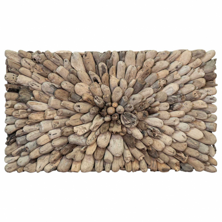 Veggdekorasjon - Resirkulert teak