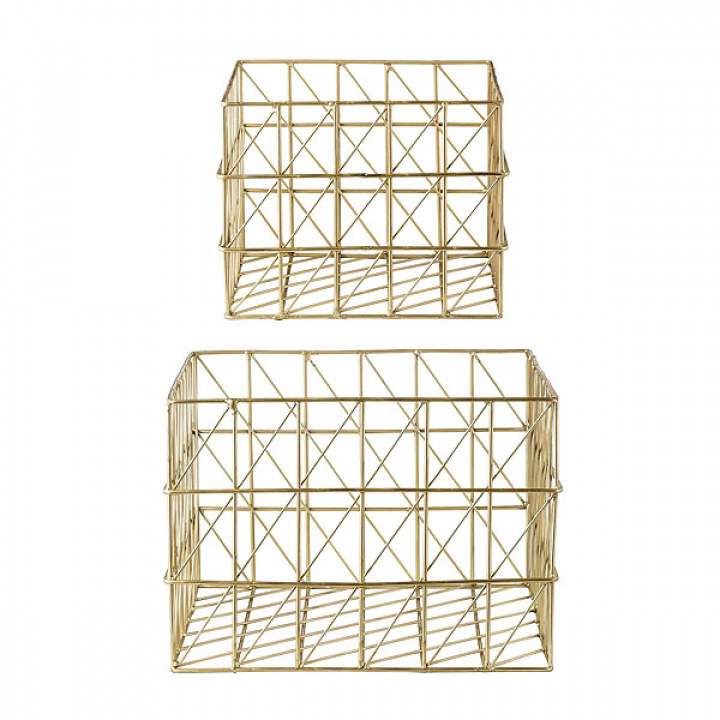 Lagerkurv 2-pakning - Messing - Bloomingville