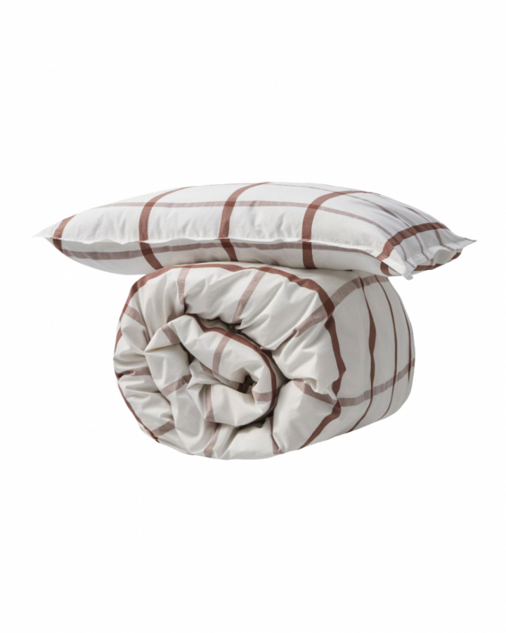 Dynetrekk 'Astrid' 200x135 - Rød/Hvit