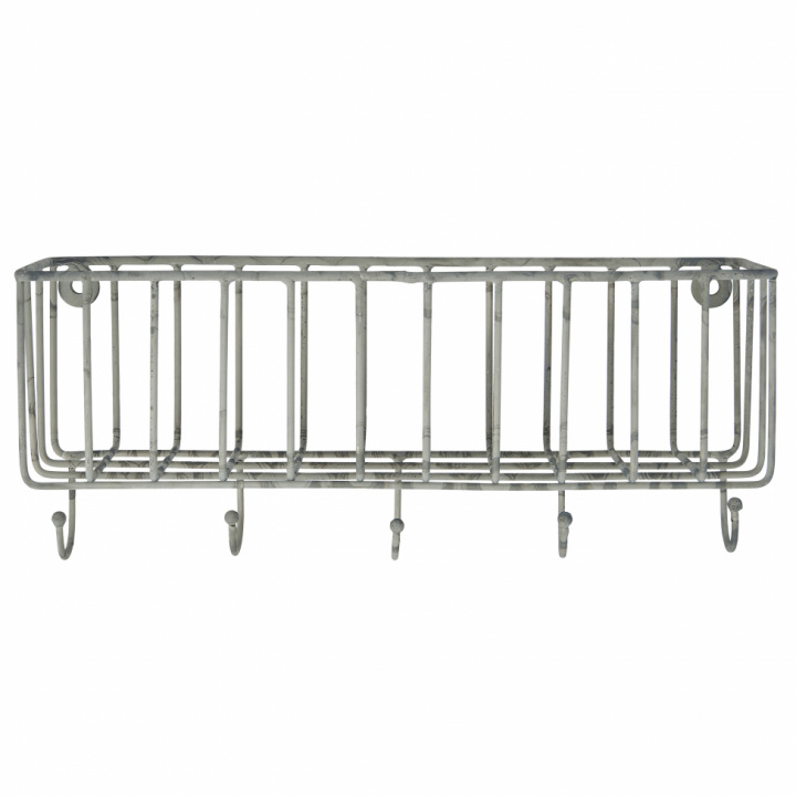 Vegghylle med kroker - Metall