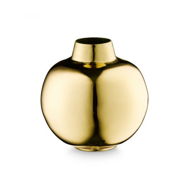 Rund vase - Skinnende messing i gruppen SALG / Innredning / Dekorasjon hos Reforma (58VAOSM01)