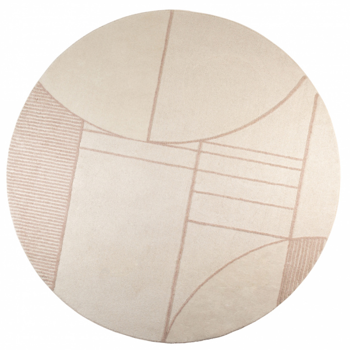 Teppe 'Bliss' 240 - Naturlig / Rosa