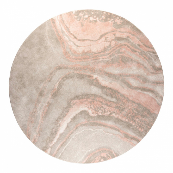 Teppe \'Sun\' Round 200 - Grå/Rosa i gruppen Interiør / Tepper hos Reforma (6100055)