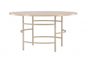 Spisebord \'Copenhagen\' 140x74cm - Hvitpigmentert/Gull