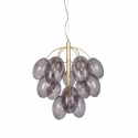 Taklampe \'Drops\' - Messing / Grå