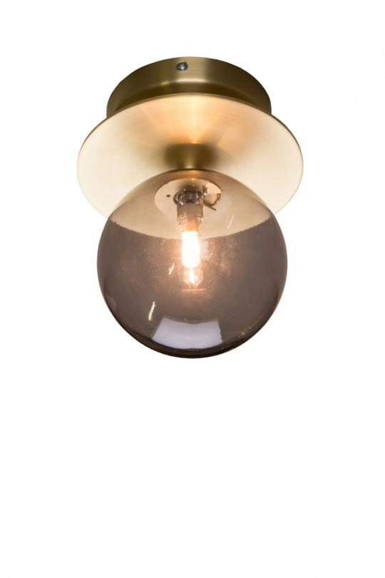 Vegglampe \'Art Deco\' - Røykfarget
