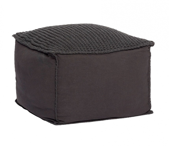 Seatpuff - Håndlaget / Sort - Hubsch
