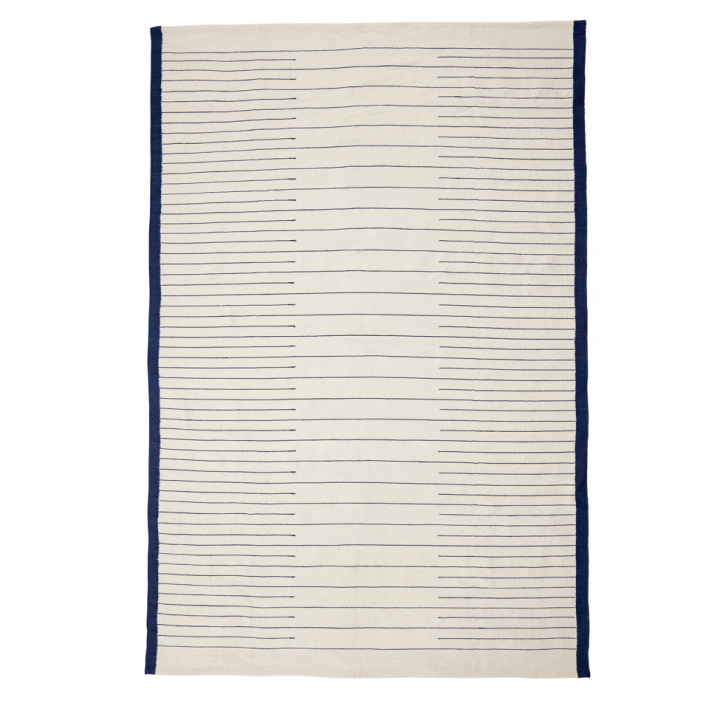 Teppe - blå / hvit