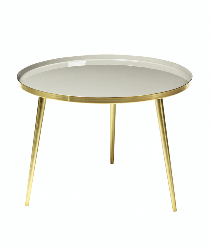 Salongbord Jelva - Messing og grått stort