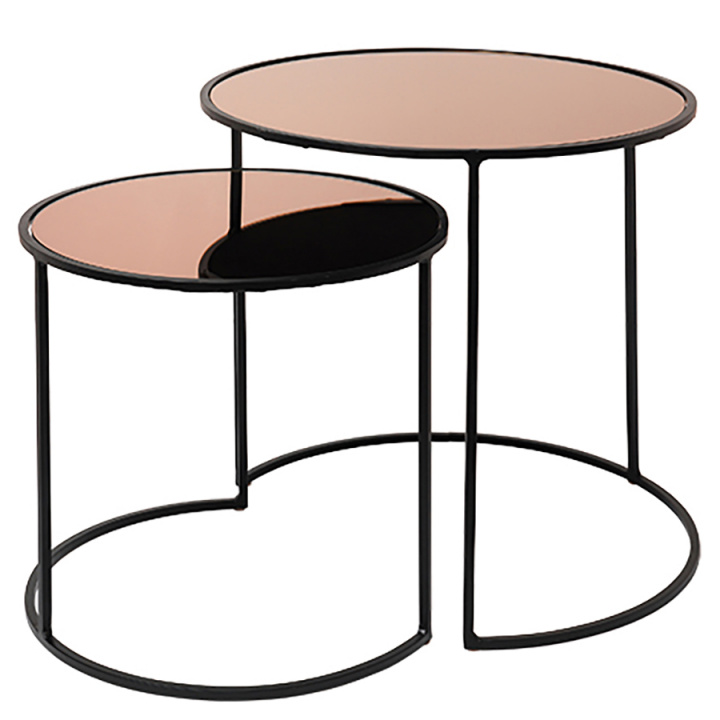 Sidebord 'Stends' 2. - Rose / Glass - Broste Copenhagen