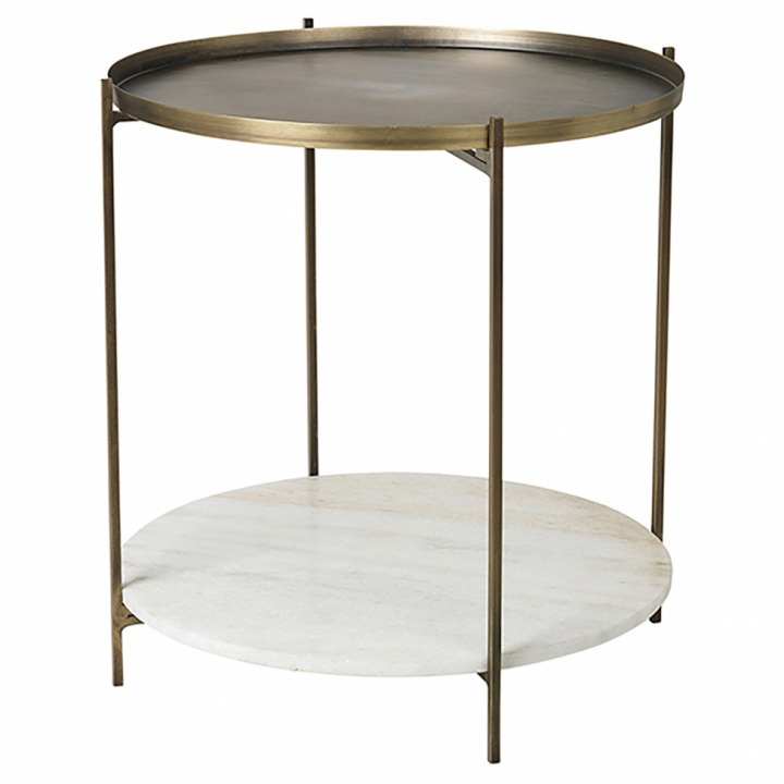 Flisebord 'Tristan' - Marmor / messing 50cm - Broste Copenhagen