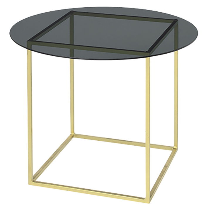 Salongbord 'Freddy' - Messing / glass