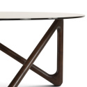 Sofabord \'Modica\' Ø80 – Valnøtt/Glass