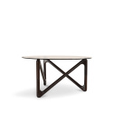 Sofabord \'Modica\' Ø80 – Valnøtt/Glass