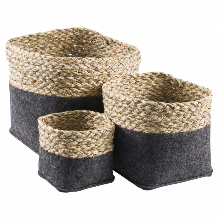 Kurv \'Melina\' - 3 stk i gruppen Møbler / Hyller og oppbevaring / Småoppbevaring hos Reforma (72025907707)