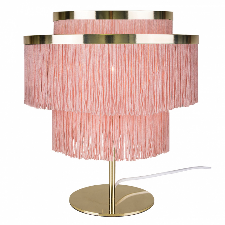 Bordlampe 'Fransk' - Rosa