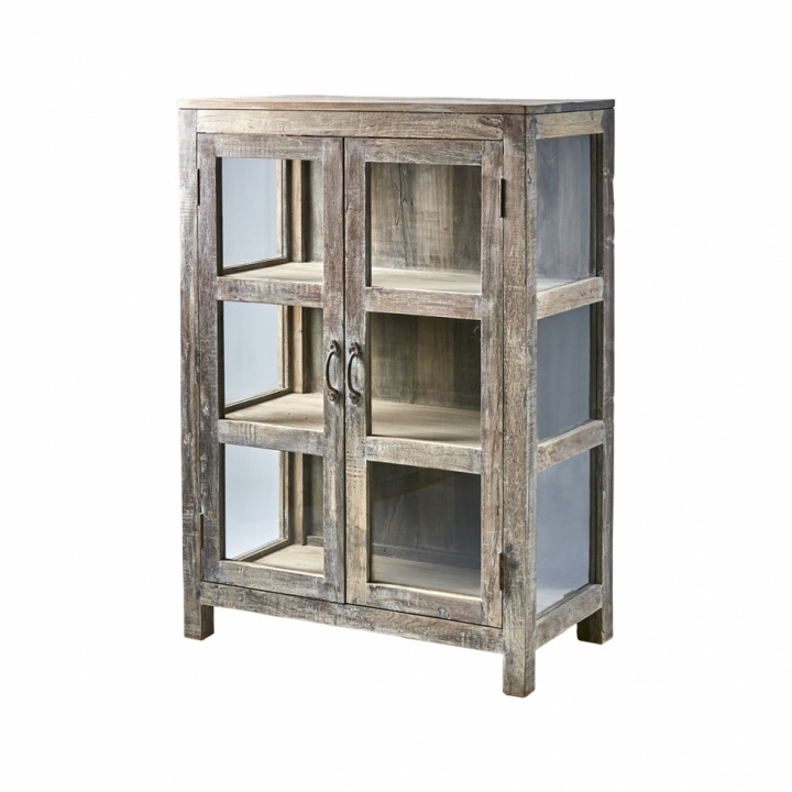 Vitrineskap \'Riko\' 120cm - Resirkulert tre i gruppen Møbler / Hyller og oppbevaring / Sidebord hos Reforma (737-513-00)