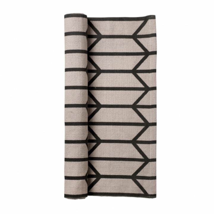 Gulvteppe - Svart / Sand 60 x 120 - Bloomingville