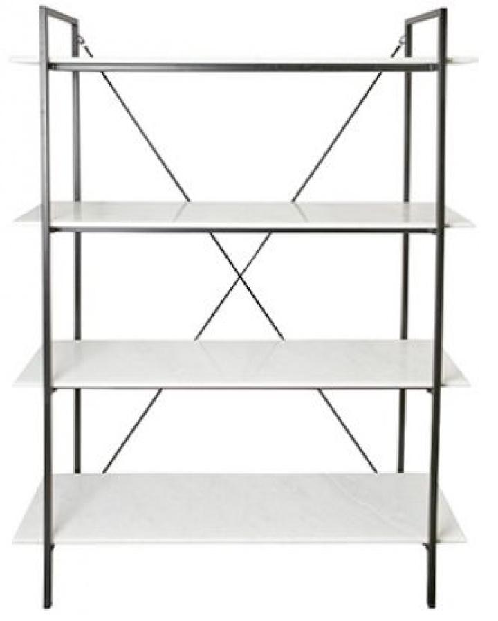 Hylle 'Milan' - Svart/Hvit