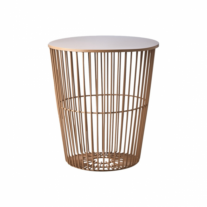 Salongbord/kurv \'Marstrand\' rund 40cm - Fersken i gruppen Møbler / Bord / Sofabord hos Reforma (797-751-02)