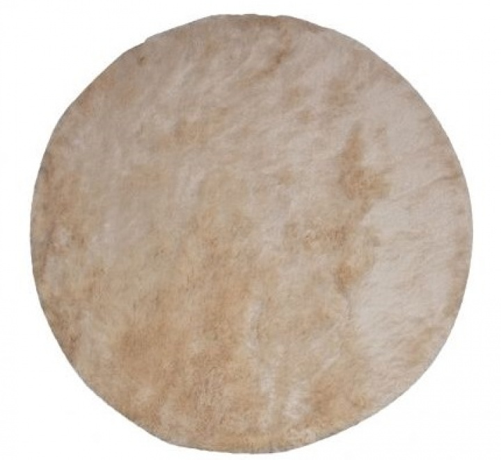 Matta 'Praline' Rundt 200cm - Beige