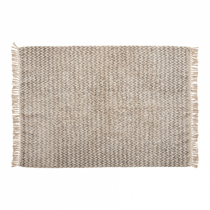 Vevd teppe - Hvit / Grå - Hubsch