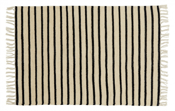 Teppe 'Signature' (L) - Naturlig hvit / svart