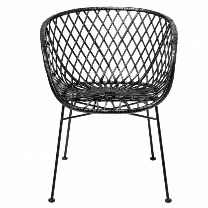 Lounge stol 'Kama' - Svart/Rotting