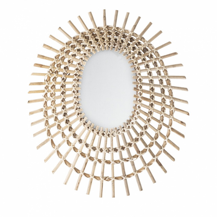 Speil Oval - Natur / Sukkerrör - Bloomingville