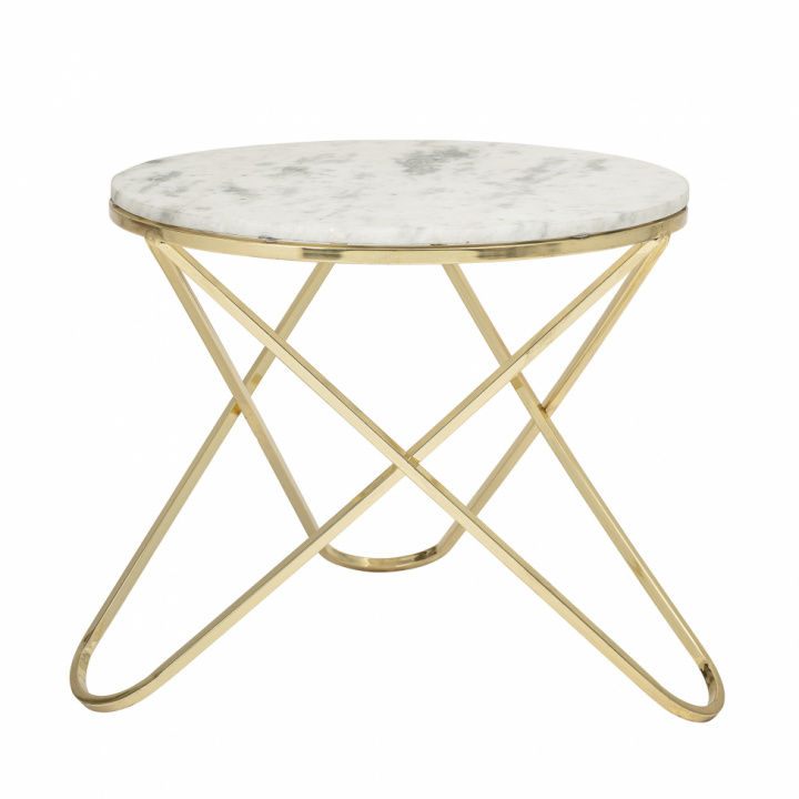 Sofabord Nuevo - Marmor / Messing - Bloomingville