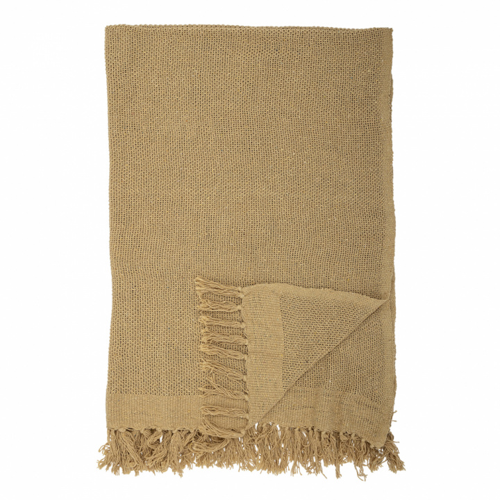 Pledd - Sennepsgul / bomull