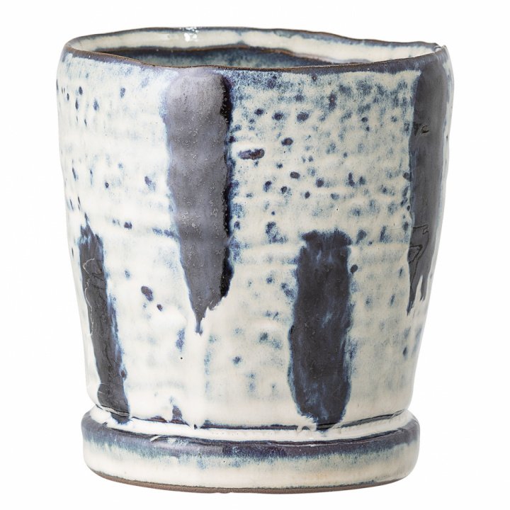 Potten 'steingods' Ø 95 cm - Blå / Hvit