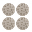 Tallerken \'Snowie\' 4-pakning Ø15,5 - Beige